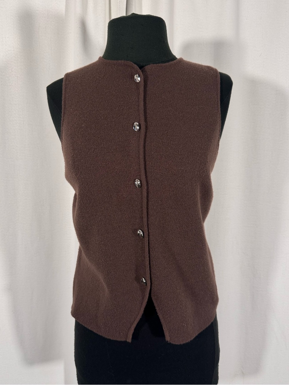 Major Major Brown Knit Vest Top
